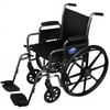 Medline K1 Basic Wheelchair, 16" Wide Seat, Desk-Length Arms, Swing Away Footrests