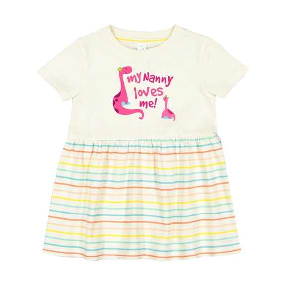 Inktastic My Nanny Loves Me Girls Baby Dress
