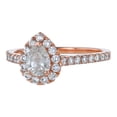 thumbnail image 5 of 14K Rose Gold 1-1/4 cttw. Certified Pear-cut Diamonds Vintage Bridal Set by Hollywood Hills Jewelers, 5 of 6