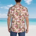 thumbnail image 6 of Daiia Rose Flowers Hawaiian Shirt for Men Gentle Cotton Regular Short Sleeve Casual-X-Large, 6 of 9