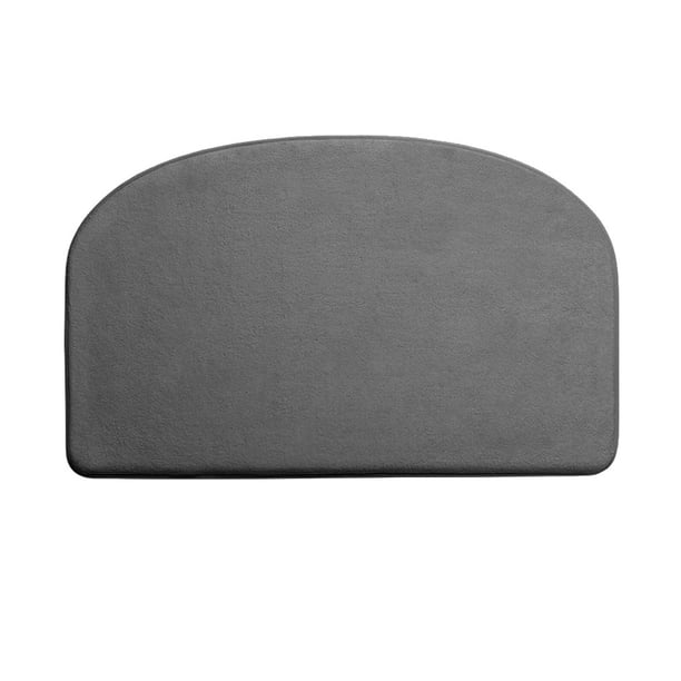 Bearachild Alfombrilla semicircular para baño, absorción de agua, antideslizante, alfombrilla para puerta de ducha, alfombrilla lavable de Suministros de limpieza para el hogar Gris 50x80cm