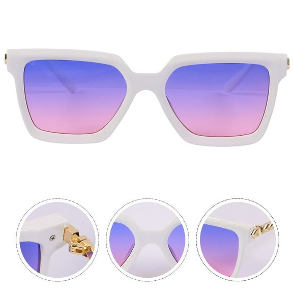 HEMOTON Outdoor Fashion Sunglasses Beach Eyewear Women Decorative White