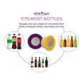thumbnail image 5 of Drink Tops Ventilated Bottle Covers, 2 Pack, Purple/Yellow - BPA-Free Silicone Wine Bottle Covers to Protect Wine From Outdoor Elements - Stainless Steel Screen Insert Allows for Wine Breathability, 5 of 6