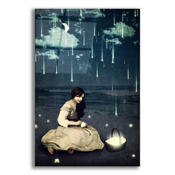 Epic Art 'A Basket of Wishes' by Paula Belle Flores, Acrylic Glass Wall Art, 16"x24"