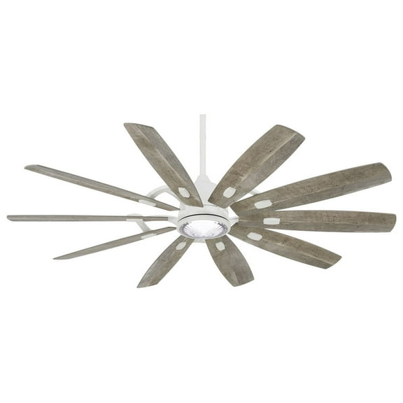 65" Minka Aire Barn Flat White LED Large Smart Ceiling Fan