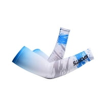 Clearance! Baberdicy Men and Women Summer Outdoor Sunscreen Sports Ice Sleeve Arm Guard Detachable Sleeves Blue