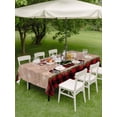 thumbnail image 2 of Rectangle Outdoor Tablecloth With Umbrella Hole And Zipper– Christmas Tree Farmhouse Waterproof Patio Table Cover for Party, Picnic, Backyard, 52"x70" , Red Buffalo Plaid Truck Merry Xmas, 2 of 8