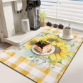 thumbnail image 2 of 18x24in Sunflowers Dish Drying Mat: Absorbent Coffee Bar Mat – Fits Under Coffee Maker – Vintage Floral Design for Kitchen Countertop & Dining Room Decoration, 2 of 6