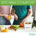 thumbnail image 2 of Spigo Steel Kitchen Compost Bin With Vented Charcoal Filter and Bucket, White, 1 Gallon, 2 of 8