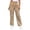 A-Khaki514, variant on Bandana Print Wide Leg Jeans for Women Button Fly Straight Street Denim Trousers