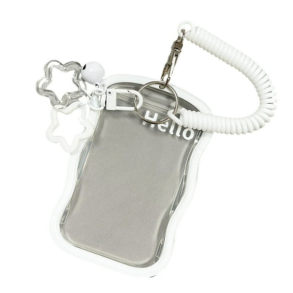 Photocard Holder Keychain Card Holder Protector Student Card Protective Sleeve Photo Card Holder Pendant Keychain Gifts