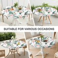 thumbnail image 7 of Pioneer Flower Floral Print Pattern Round Fitted Tablecloth with Elastic Edge,Dining Table Cover Waterproof,Outdoor Round Tablecloth for Camping,Dining,Indoor and Outdoor, 7 of 7