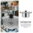 thumbnail image 5 of OUNONA Silver Stainless Steel Soup Pot with Lid for Home Cooking Heat-Resistant Design, 5 of 7