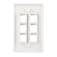 thumbnail image 2 of axGear 10 Packs Wall Plate 6 Port White Unbreakable Toggle Outlet Cover, 2 of 5