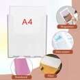 thumbnail image 2 of Shisuyan Acrylic File Holder Wall Mount Brochure Holder Clear Flyer Holder Multi-Functional Organizer For Documents Magazines Books, 2 of 8