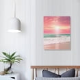 thumbnail image 3 of JEUXUS Room Decor Paintings Summer Theme Pictures 3 Panel Canvas Pink Flamingo Wall Art Modern Surfboard Artwork Home Decor for Living Room Giclee Framed Gallery-16x20in, 3 of 4