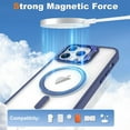 thumbnail image 4 of KOMI Magnetic Case for iPhone 13 Pro Max Case with Camera Stand [Compatible with MagSafe] [Military Drop Tested] Shockproof Slim Clear iPhone 13 Pro Max Phone Case for Women Men Dark Blue, 4 of 4