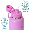 thumbnail image 3 of ThermoFlask 32 oz Double Wall Vacuum Insulated Stainless Steel Water Bottle with Chug Spout Lid, Wild Rose, 3 of 6