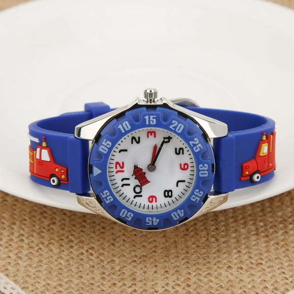Reloj de pulsera, reloj de pulsera de dibujos animados para niños, reloj con correa de PVC, reloj de diseño aerodinámico