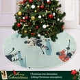 thumbnail image 3 of Yayeee Christmas Tree Skirt 35 inches for Xmas Tree Holiday Party Decoration, Ice Play, 3 of 6