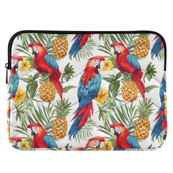ALAZA Parrots Pineapples Pattern Laptop Sleeve Case for 13-14 Inch Computer Cover Bag Medium