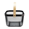 thumbnail image 4 of Canasta Organizadora Metal con Asas Madera 24 cm Negro, 4 of 6