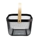 thumbnail image 4 of Canasta Organizadora Metal con Asas Madera 24 cm Negro, 4 of 6