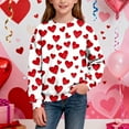 thumbnail image 3 of HAOTAGS Valentine-Print Sweatshirt for Boys & Girls(1-15), Long-Sleeve Crew-Neck Pullover Top White 14-15 Years, 3 of 9