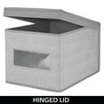 thumbnail image 5 of mDesign Large Fabric Closet Box, Front Window/Lid, 6 Pack, Gray Herringbone, 5 of 8