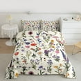 thumbnail image 3 of Feelyou Cartoon Groovy Flower Bedding Comforter Set, Green Leaf Botanical Twin Comforter Sets, Rustic Lavender Floral Reversible Bedding Set, Luxury Bedroom Decor, 2-Piece, 3 of 9