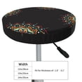 thumbnail image 4 of Lsque Colorful Mandala Pattern Round Bar chair cushion covers Velvet Fabric Premium Comfort Protects from Scratches and Stains for 14-17 Inch Chair-13 inch, 4 of 7