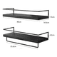 thumbnail image 3 of Repisas Flotantes Modernas Estantes Madera Dormitorio Baño, 2 unidades Malubero Negro, 3 of 5