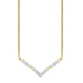 thumbnail image 1 of 14K Two-Toned Gold 1 CTTW Diamond Statement Necklace (H-I,SI2-I1), 1 of 5