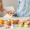 thumbnail image 3 of Cinf Huevera de cerámica, Juego de Regalo de Navidad, 4 Piezas, Soporte de Porcelana, Desayuno, Cocina hervida, fácil de Limpiar, Recuerdos de la Infancia, Cocina, 3 of 5