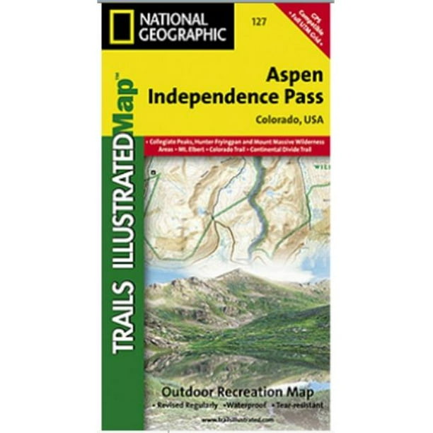 National Geographic TI00000127 Carte de Passe d'Indépendance des Trembles - Colorado