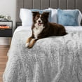thumbnail image 2 of PetAmi Waterproof Dog Blanket for Medium Large Dogs, Calming Fleece Cat Blanket, Couch Protector Washable Sherpa Faux Fur Pet Throw for Puppy, Soft Reversible Leakproof 40x60 Light Gray, 2 of 9