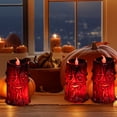 thumbnail image 2 of LLDYYDS Halloween Ghost Lamp Black Scary Ghost Face Halloween Table Decor with LED Lights, Spooky Decorations, 2 of 5