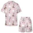 thumbnail image 5 of Hello Kitty Women Pajamas Set Short Sleeve Sleepwear Button Down Nightwear Soft Pjs Set with Pockets, 5 of 7