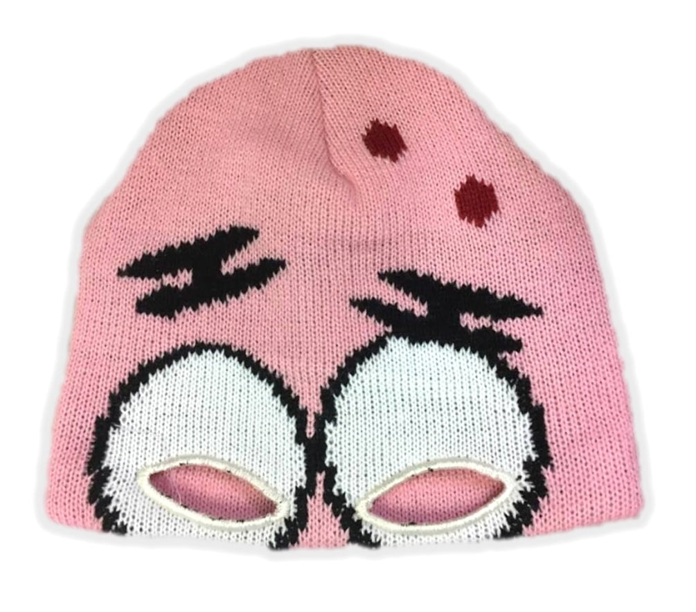 pink beanie hat