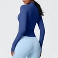 thumbnail image 4 of Abomasnow Women's Workout Jackets Zip Up Long Sleeve Mock Neck Athletic Jackets Casual Breathable Running Yoga Workout Jackets with Thumb Holes, 4 of 6