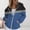 Blue, variant on Holzkary Zip Up Hoodie Women Fall Oversized Pocket Sweatshirt Zipper Track Jacket Solid Color Tops Color Block Long Sleeve Sweatshirts Fall Outfits 2025 Versized Hoodies Casual Fashion Jackets Black L