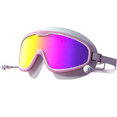 thumbnail image 1 of Lunettes de Natation Imperméables et Anti-Buée à Grand Cadre - Rose et Blanc Coloré, 1 of 5