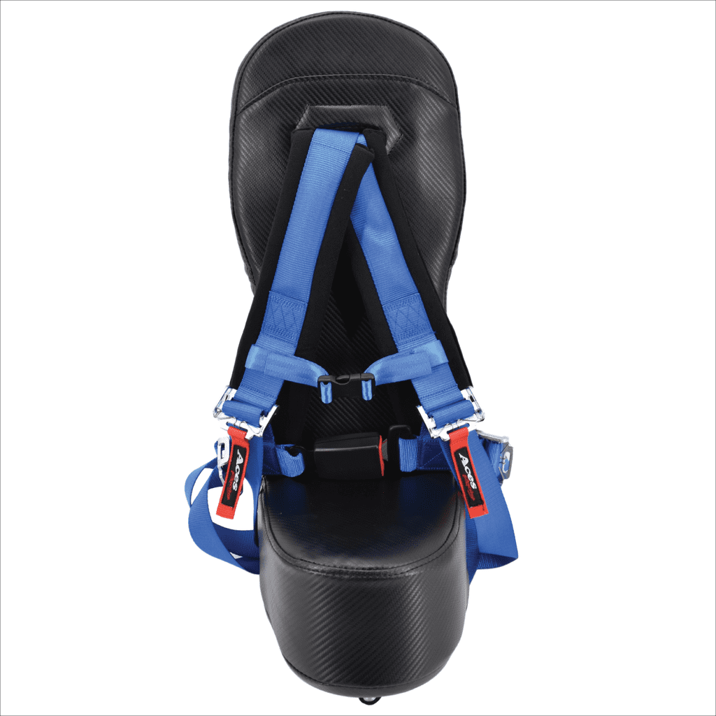 Fits Polaris RZR Models Bump Seat with 2 Blue 4 Point Safety Harness 5048A5 CB 6008-A6 Mounting Hardware Included 