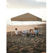10x10 Pop Up Canopy Tent Outdoor Canopy One-Person Set Up Heavy Duty Commercial Instant Tent Shelter, 0-Sidewall+Khaki