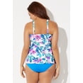thumbnail image 2 of Swimsuits for All Women's V-Neck Twist Tankini Top, 2 of 4