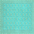 thumbnail image 1 of Ahgly Company Indoor Square Oriental Light Blue Modern Area Rugs, 6' Square, 1 of 4