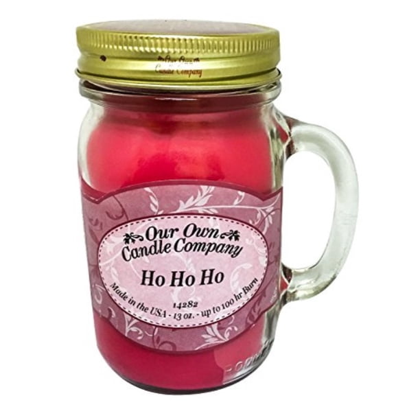 Our Own Candle Company Ho Ho Ho Scented 13 Ounce Mason Jar Candle