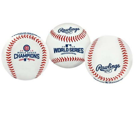 Chicago Cubs World Series Champions 2016 Rawlings Baseball with Display