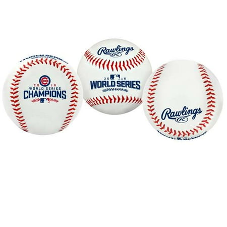 Chicago Cubs World Series Champions 2016 Rawlings Baseball with Display