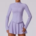 thumbnail image 1 of Conjunto deportivo de 2 piezas para mujer, traje de Yoga, ropa deportiva de manga larga, Top deportivo, Falda corta, mallas de entrenamiento para gimnasio, ropa de gimnasio, 1 of 5